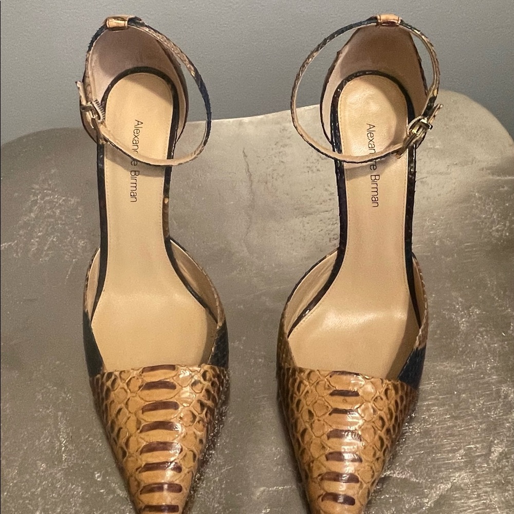 Alexandre Birman Python D’orsay Ankle Strap Pump - image 6